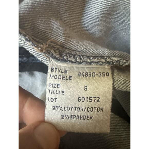 Tribal Jeans Women’s Denim Vest Size 8 Blue Sleeveless Stretch Button Front - Picture 6 of 7